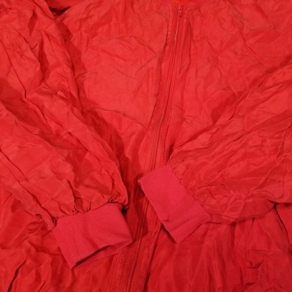 Ulavit Paris 100% Silk Red Zip-up Jacket - Picture 2 of 10